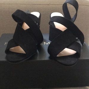 Loft size 7 ankle detail wedge heels